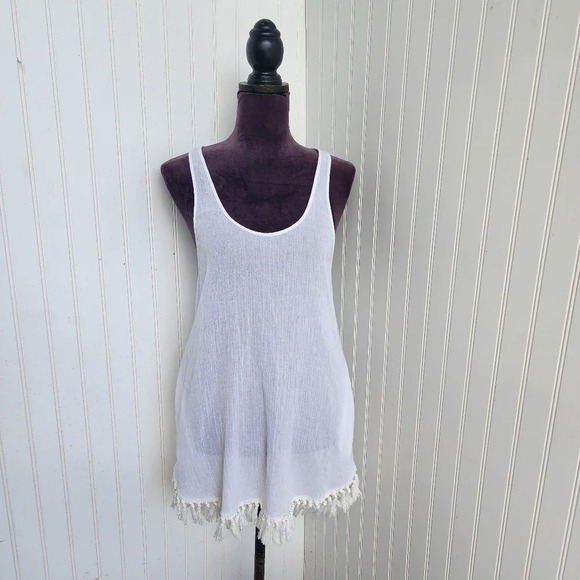 VICTORIA'S SECRET TUNIC DRESS 🌹SWIM COVER UP TEE TOP RACERBACK Lightweight XS - Picture 1 of 11